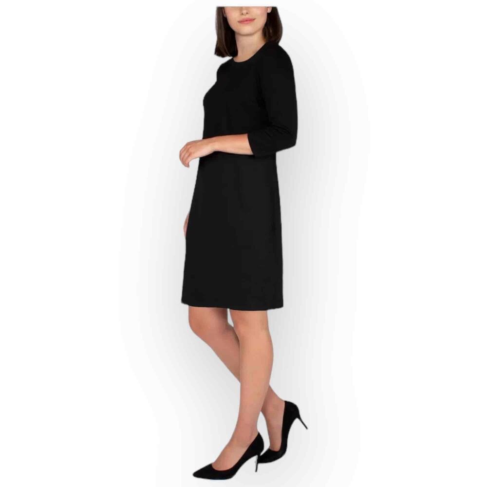 NWT Nicole Miller Original Women’s 3/4 Sleeve Knit Dress Black Size Medium